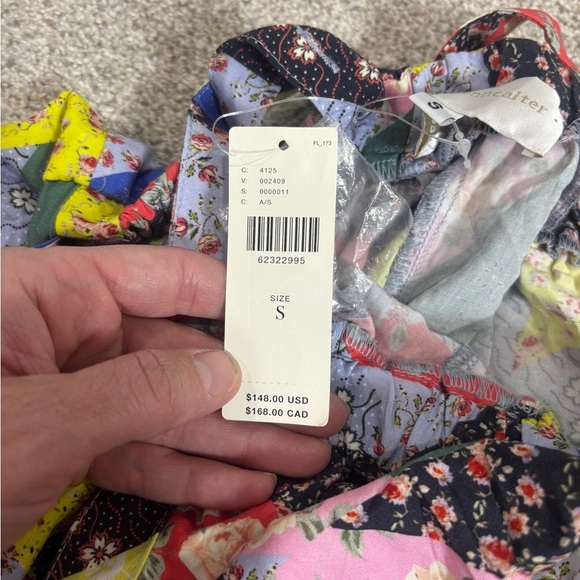 NEW! ANTHROPOLOGIE COREY LYNN CALTER FLORAL PATCHWORK SHORT OVERALLS Small - Picture 11 of 15